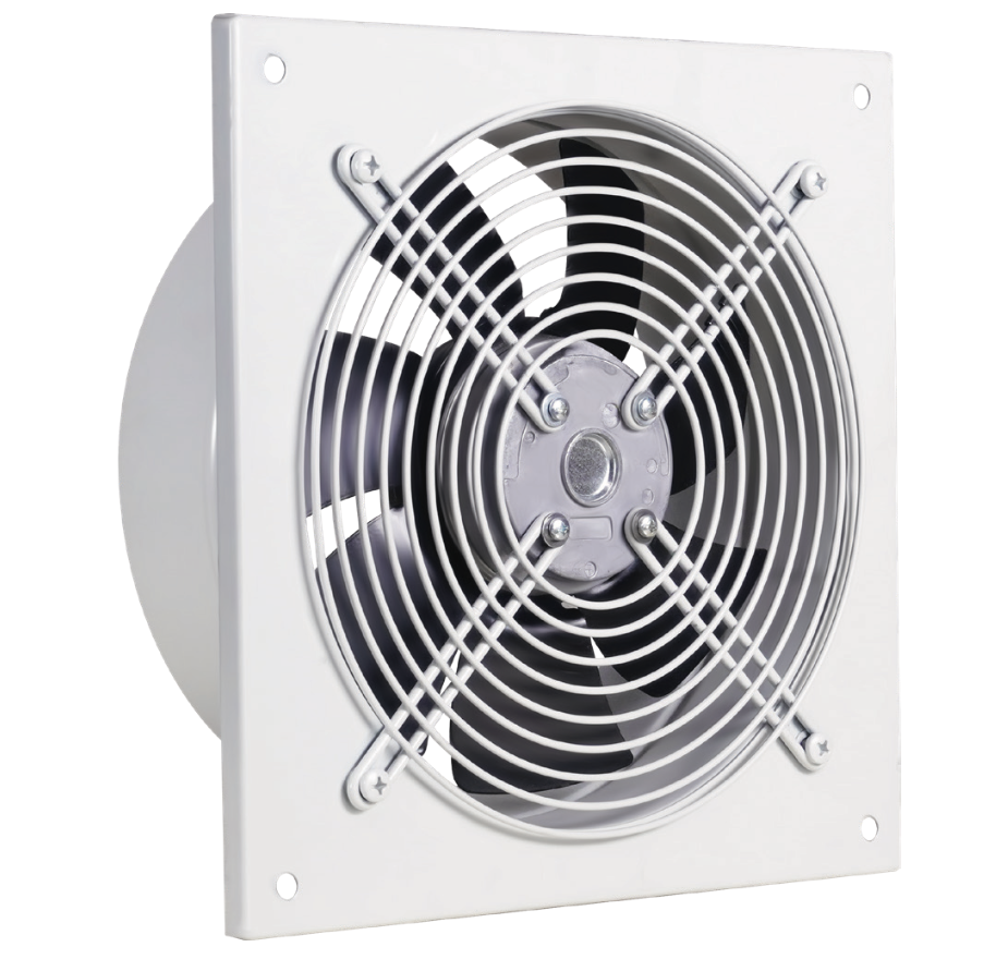 KDAXIS - Kare Gövdeli Sac Kanatlı Duvar Tipi Aksiyel Fan